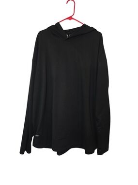 Mens BYLT black long sleeve with hood shirt, size 3XL